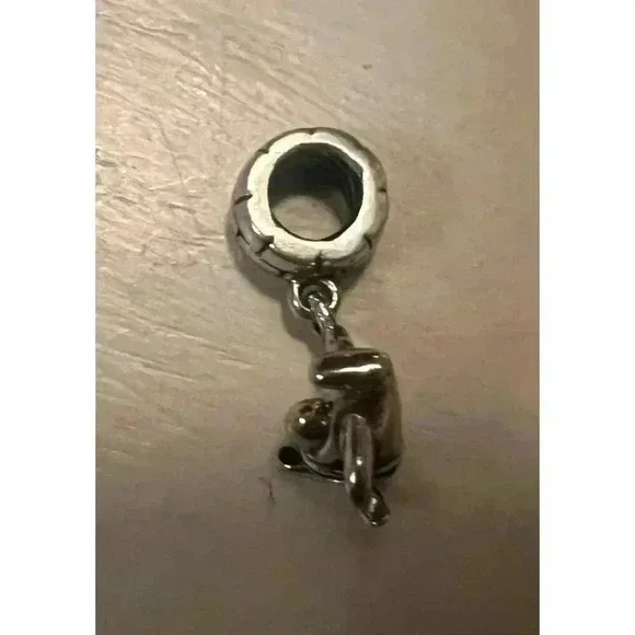 925 Silver | Airplane Dangle Charm Bracelet Bead - Picture 2 of 5